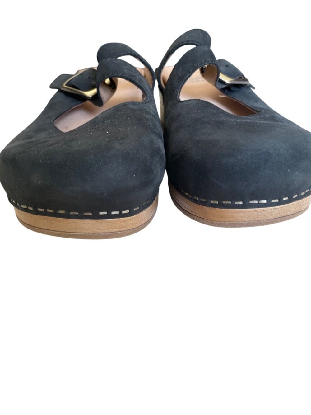 Dansko Britney Mary Jane Style Black Nubuck Leather Clogs Size EU 39 8.5 - Picture 3 of 11